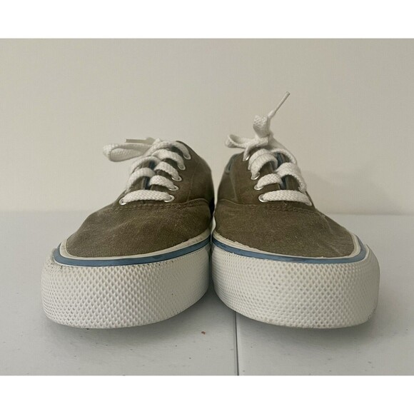 Men's Sperry Top-Sider STRIPER Sneakers Canvas Olive/Tan 0563148 Size 8.5M - Picture 4 of 7